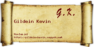 Gildein Kevin névjegykártya